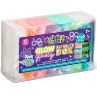 Rainbow Loom: Sada na výrobu svietiacich v tme náramkov z gumičiek.