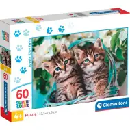 Roztomilé mačky 60-dielne supercolor puzzle - Clementoni