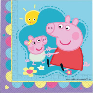 Sada papierových servítok Prasiatko Peppa - 2-vrstvové, 33 x 33 cm, 20 ks