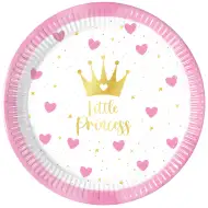 Sada papierových tanierov Little Princess 8 ks, 20 cm