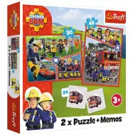 Sam a hasič puzzle a pamäťová karta 2 v 1 sada - Trefl