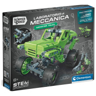 Science &amp; Play: Mechanická dielňa - Stavebnica monster trucku - Clementoni