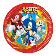 Sonic ježko 8-dielna sada papierových tanierov 23 cm