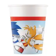 Sonic ježko papierový pohár 8 ks sada 200 ml