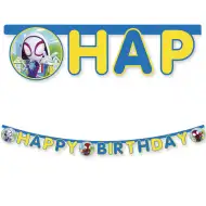 Spidey narodeninový banner s nápisom „Happy Birthday“