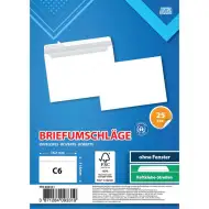 Spirit: Biele obálky C6 11,4x16,2cm balenie 25 ks