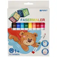 Spirit: Farebné detské 10-dielne prateľné fixky set