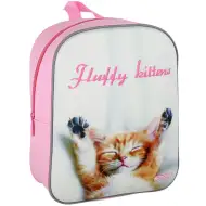 Spirit: Happy Kittens šťastné mačiatka 3D vzorovaný zaoblený škôlkarský batoh 30x25x12cm