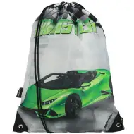 Spirit: Racer Monster zelený športový automobil vzorovaný telocvičný vak, športový vak 33x47cm