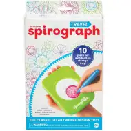 Spirograf: Cestovný spirograf s úložným priestorom v kompaktnej veľkosti, 10-dielna sada