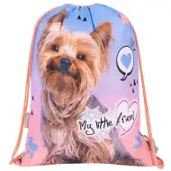 St.Right Grey Yorkie telocvičný vak, športový vak 43x32cm