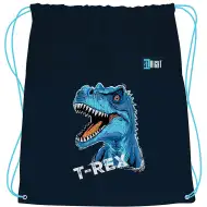 St.Right Modrý T-Rex športový vak, vrecko na prezúvky 34x43 cm
