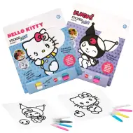Sticker Art: Sada na vyfarbovanie nálepiek Hello Kitty, rôzne druhy, 1 ks - Comansi
