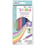 The Littlies: Bezdrevitá pastelová sada 12 farebných ceruziek