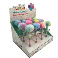 The Littlies: Farebné perá s pompónmi 1ks
