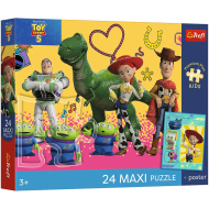 Toy Story 5 Hračky a priatelia 24-dielkové maxi puzzle - Trefl