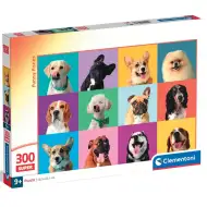 Veselé psie tváre 300-dieliková puzzle - Clementoni