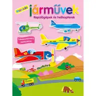 Vozidlá s nálepkami - Zošit s nálepkami lietadiel a vrtuľníkov