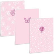 Ars Una: Soft Touch Pink Spring čistý zošit s extra sponami A/4