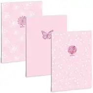 Ars Una: Soft Touch Pink Spring štvorčekový zošit s extra sponami A/4