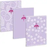 Ars Una: Soft Touch Purple Spring čistý zošit s exta sponami A/4