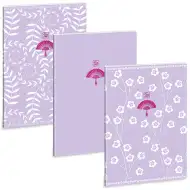 Ars Una: Soft Touch Purple Spring linajkový zošit s extra sponami A/4