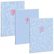 Ars Una: Soft Touch Skyblue Spring čistý zošit s extra sponami A/4