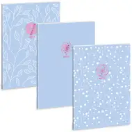 Ars Una: Soft Touch Skyblue Spring linajkový zošit s extra sponami A/4