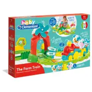 Baby interaktívny farebný malý vláčik set s farmárskymi doplnkami