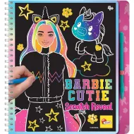 Barbie Cutie sada na tvorbu obrázkov so škrabacím efektom, 44 strán - Lisciani