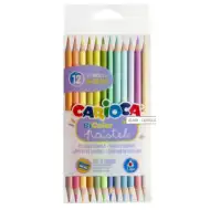 Bi-Color 12 dielny set pastelových obojstranných farebných ceruziek - Carioca