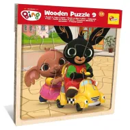 Bing a priatelia drevené rámové puzzle s 9 dielmi - Lisciani