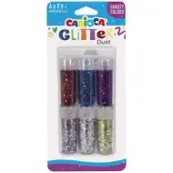 Carioca: Glitter Dust 6 dieny set sľudových práškov v tégliku - Farebné variácie