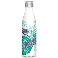 Catalina Estrada leopard dvojstenná biela kovová fľaša 500ml