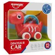 Červené dino baby autíčko s pohyblivým obrázkom 10,5cm