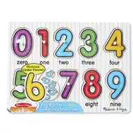 Číslice drevená skladačka s úchytkami - Melissa &amp; Doug