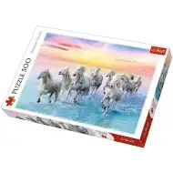 Cválajúce biele kone 500 ks puzzle - Trefl