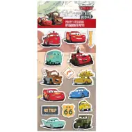 Disney Autá set 3D vypuklých nálepiek na hárku 10x22cm