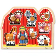 Drevená formová skladačka s úchytkou - Melissa &amp; Doug