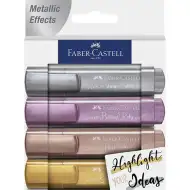 Faber-Castell: 4 dielna sada metalických zvýrazňovačov 1546