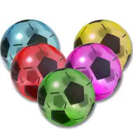 Farebná gumová lopta s futbalovým vzorom 23cm - rôzne farby