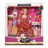 Fashion Girl: Bábika a detská bábika, set s bicyklom a príslušenstvom 28 cm