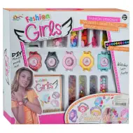 Fashion Girls: Set na výrobu náramkových hodín s farebnými perlami, 5 hodinkami a príslušenstvom