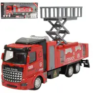 Fire Rescue: Hasičské auto so zdvíhacím košom so zotrvačníkom 19cm
