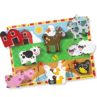 Formová skladačka drevená so zvieratkami 8 dielikov - Melissa &amp; Doug