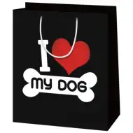 I love my dog obrovská darčeková taška 33x45x15cm