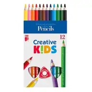 ICO: Creative Kids trojhranné farebné ceruzky jumbo 12 dielny set