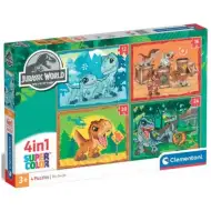 Jurassic World 4 v 1  12-16-20-24ks puzzle - Clementoni
