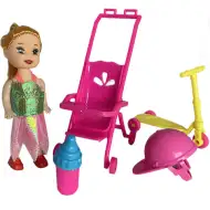 Katie: Grace bábika s kolobežkou, kočíkom a príslušenstvom 10cm