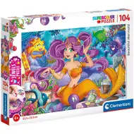 Krásna morská panna Supercolor šperk-puzzle 104ks - Clementoni